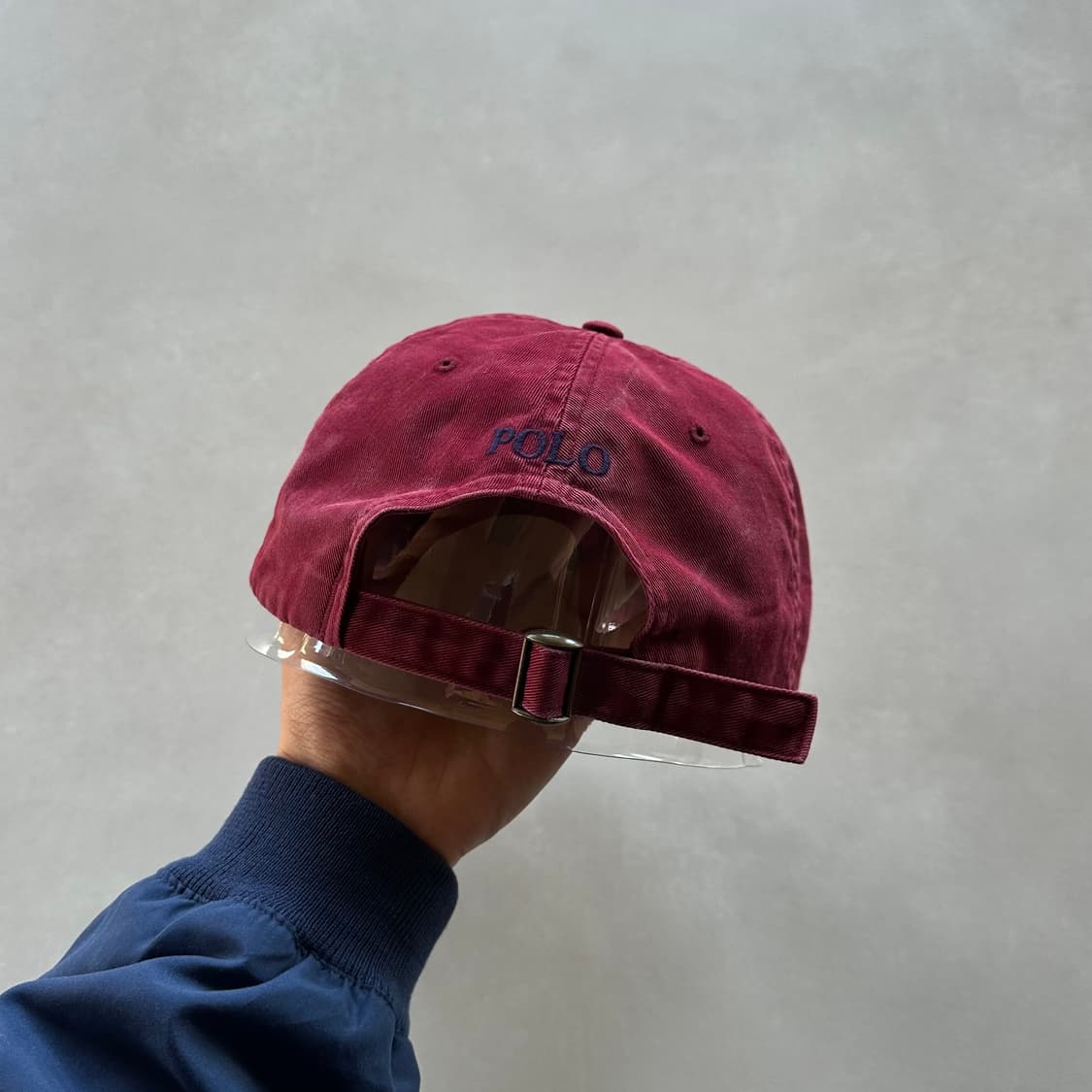 폴로 랄프로렌 코튼 치노 페이드 볼캡 모자 버건디 상품이미지7