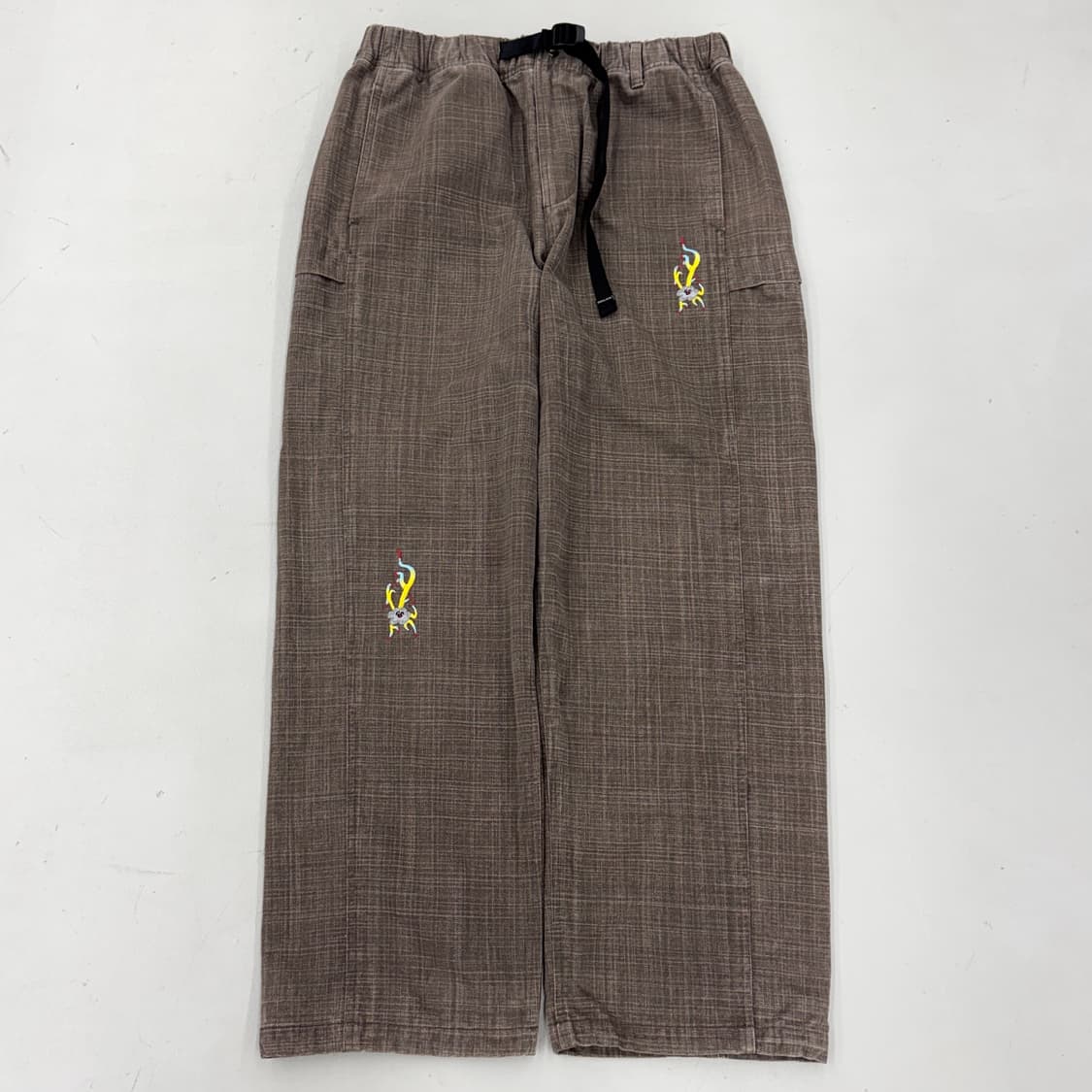 예스아이씨 와이드 벨티드 미니 자수 팬츠 상품이미지2