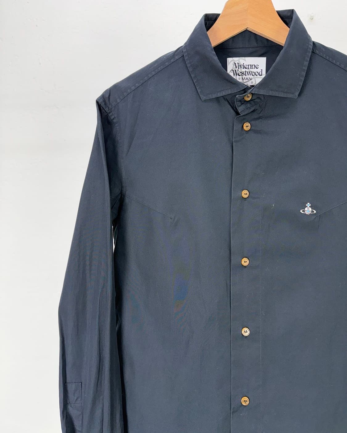 비비안웨스트우드 맨 블랙 고스트 오브 코튼 셔츠 상품이미지2