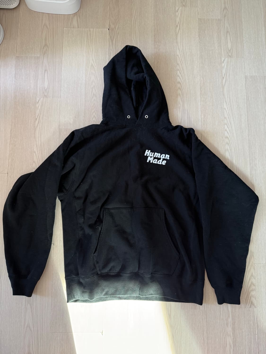 휴먼메이드 테스팅 에이셉 라키 머천 후드 블랙 [XXL] 상품이미지3
