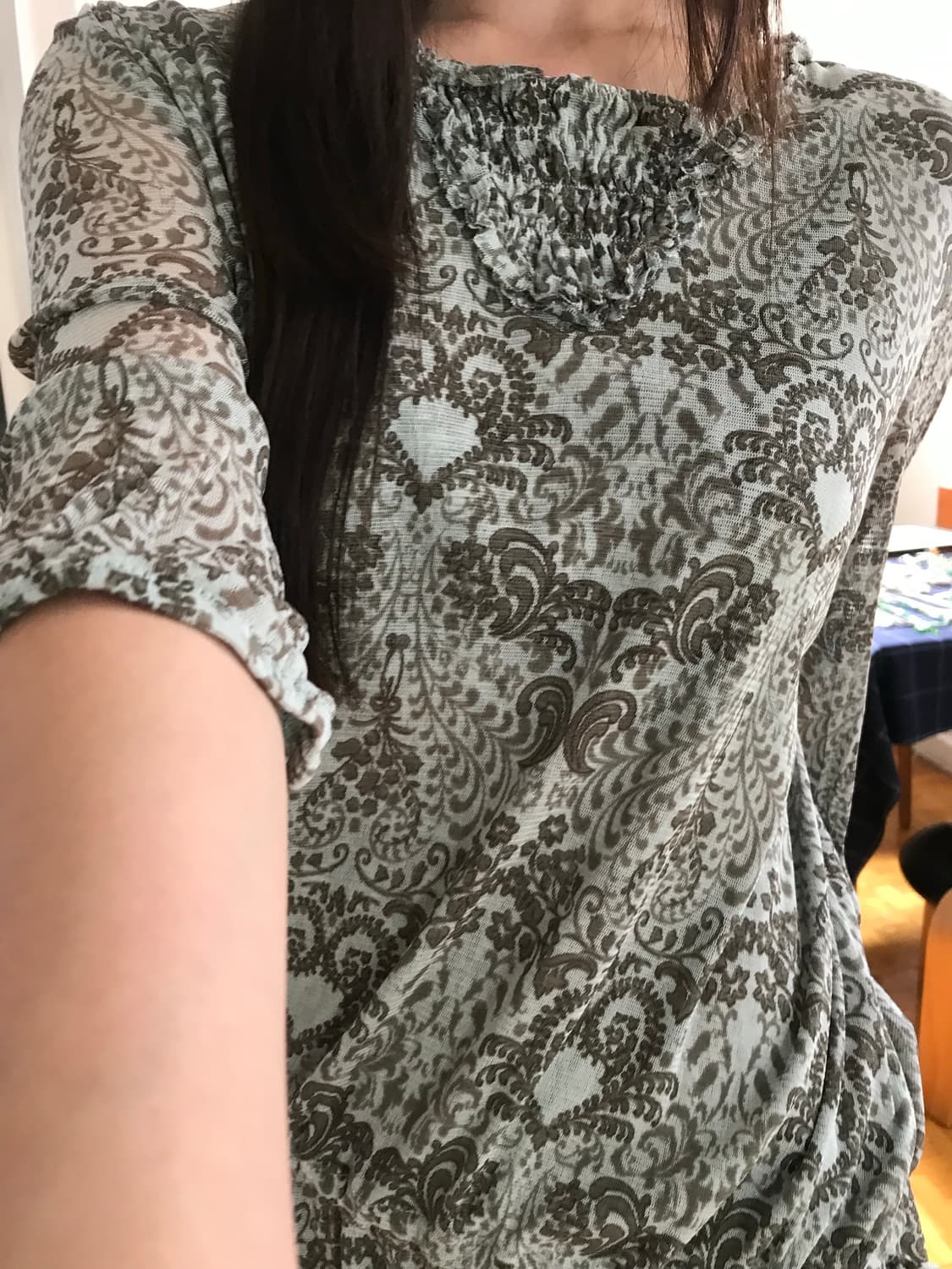 vintage pattern top 상품이미지3