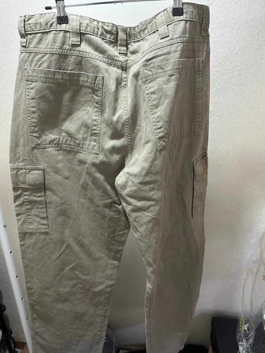 빈티지 코튼 카고팬츠 아이보리 34 상품이미지2