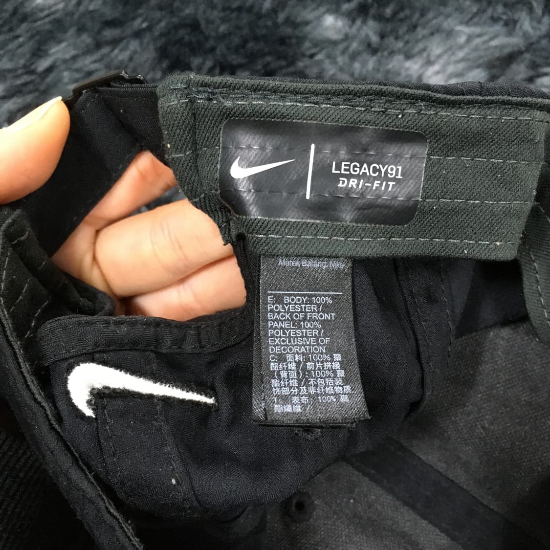 투티/0177 나이키 드라이핏 캡모자 블랙 런닝 상품이미지6