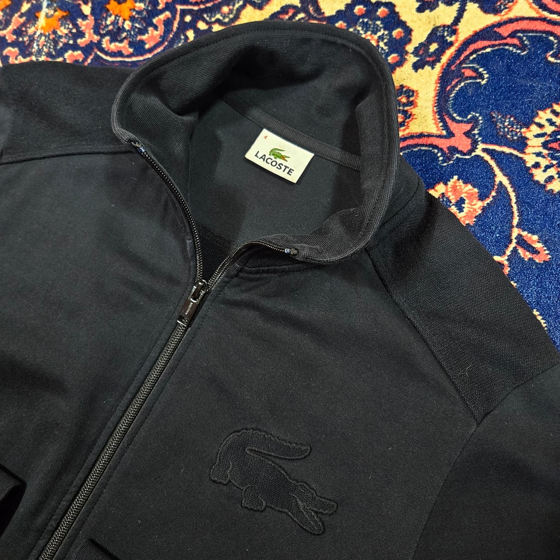 라코스테(Lacoste) 시그니쳐 빅로고 하이넥 집업 자켓  상품이미지4