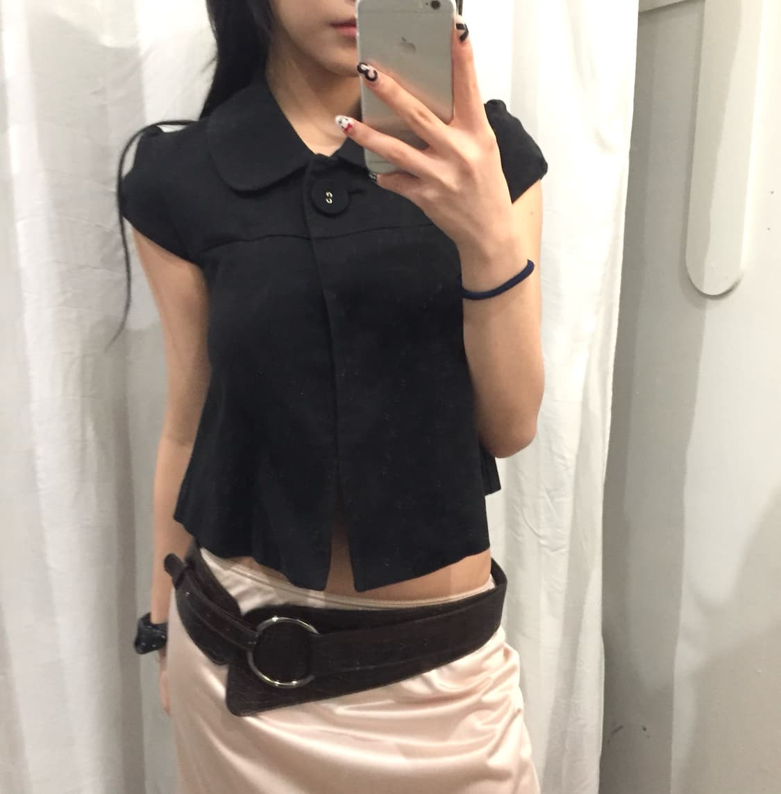 JPN Vintage 하구미 모리걸 로맨틱 원버튼 자켓 상품이미지1