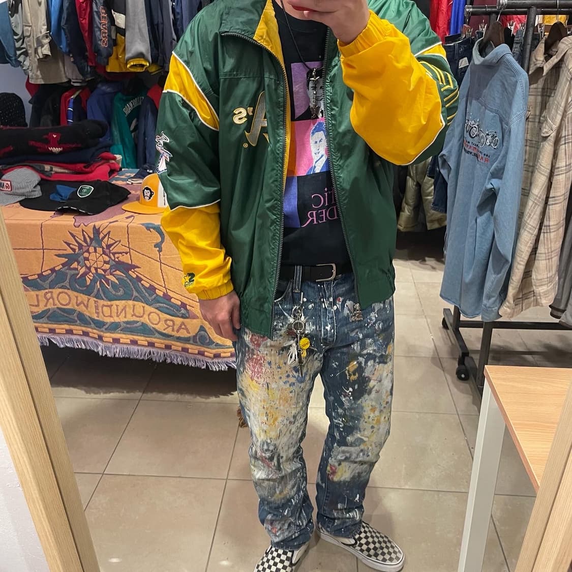 스타터 오클랜드 애슬레틱스 바람막이 XL 상품이미지3