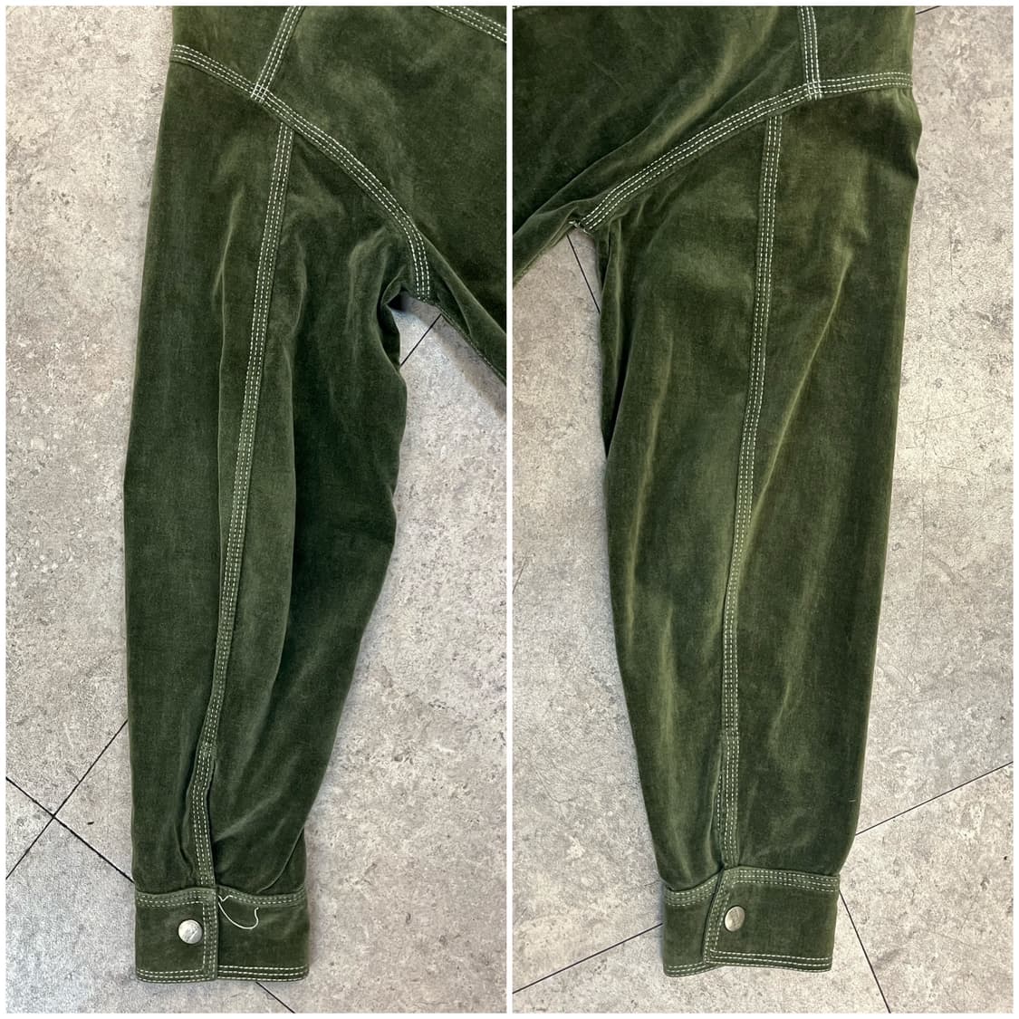 미치코 코시노 스웨이드 카라 자켓 그린 M #csz2555 상품이미지8