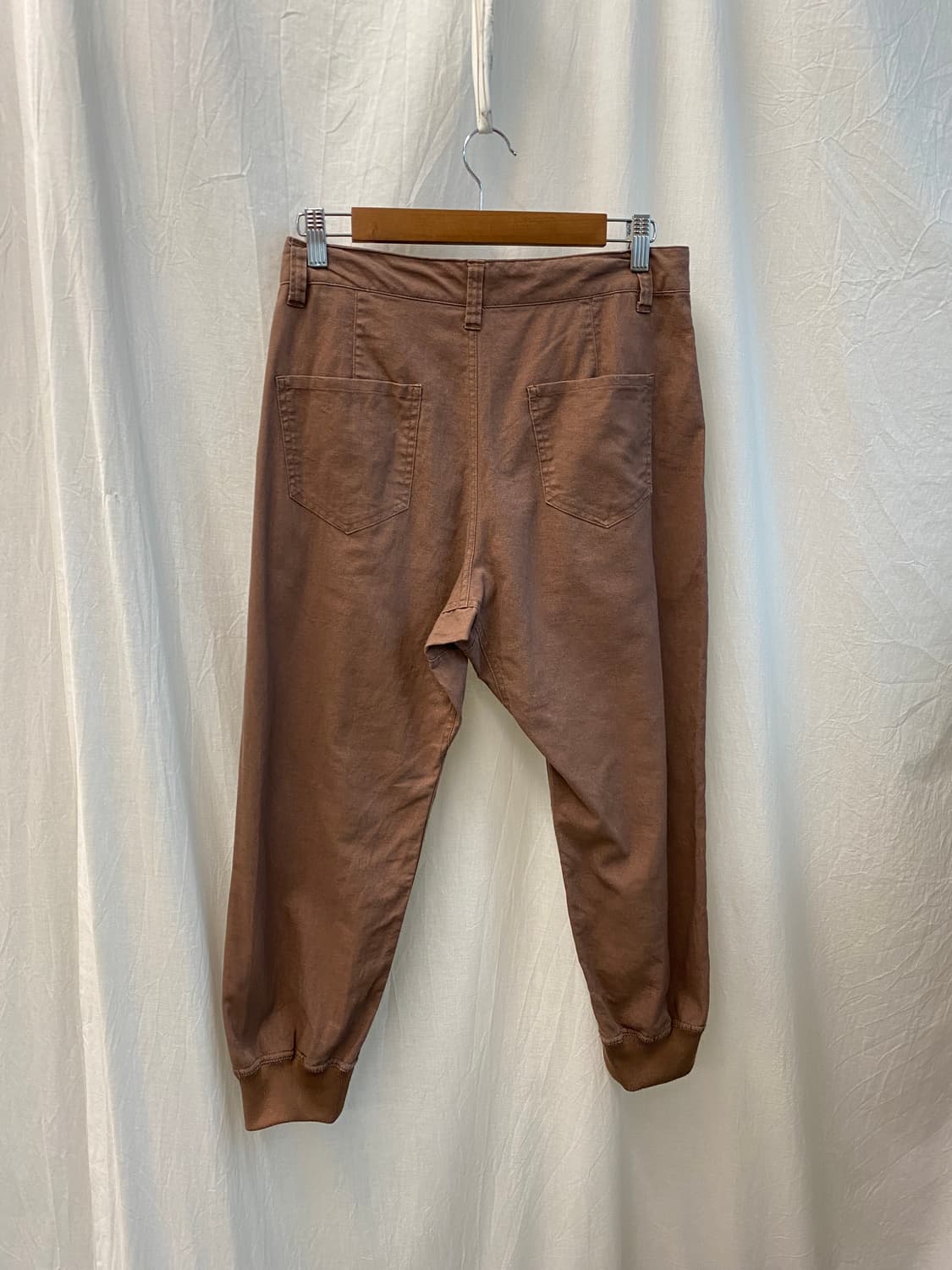 ROCKY MONROE 린넨면 브라운 7부조거팬츠(L) 상품이미지2