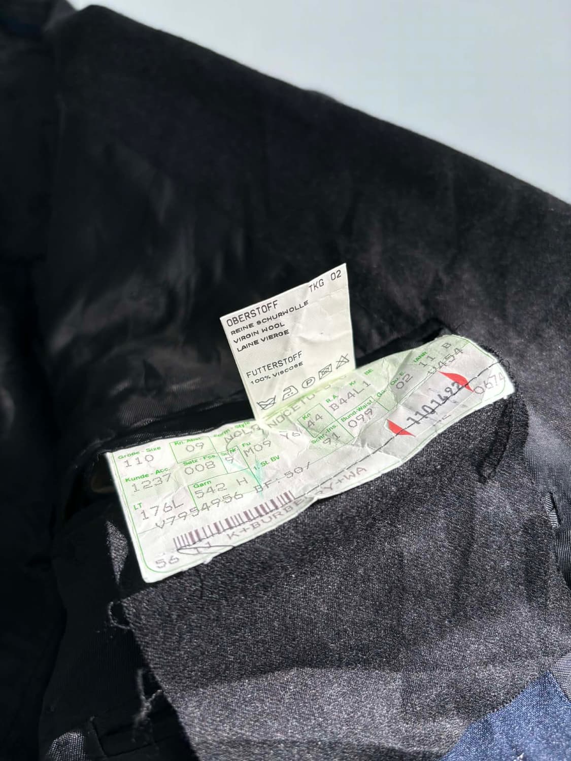 90s 버버리 × 로덴프레이 독일제 슈퍼 100 더블 브레스트 울 블레이 상품이미지8