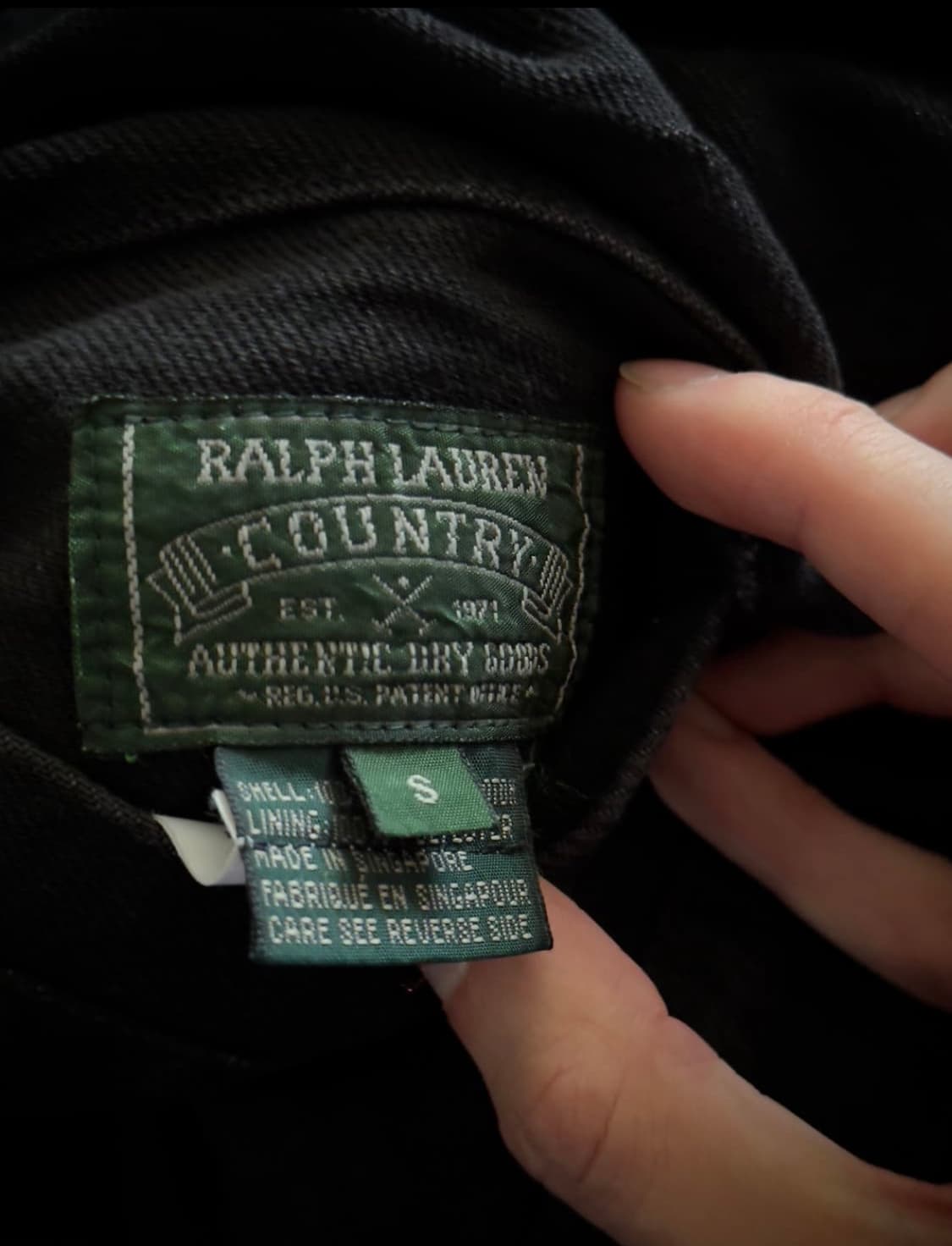 (희귀) 80s 폴로 컨트리 올블랙 리버시블 덩가리 자켓 상품이미지7