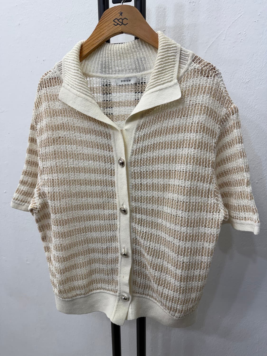 정품) SYSTEM 시스템 한섬 23ss  니트 가디건 90F 상품이미지3