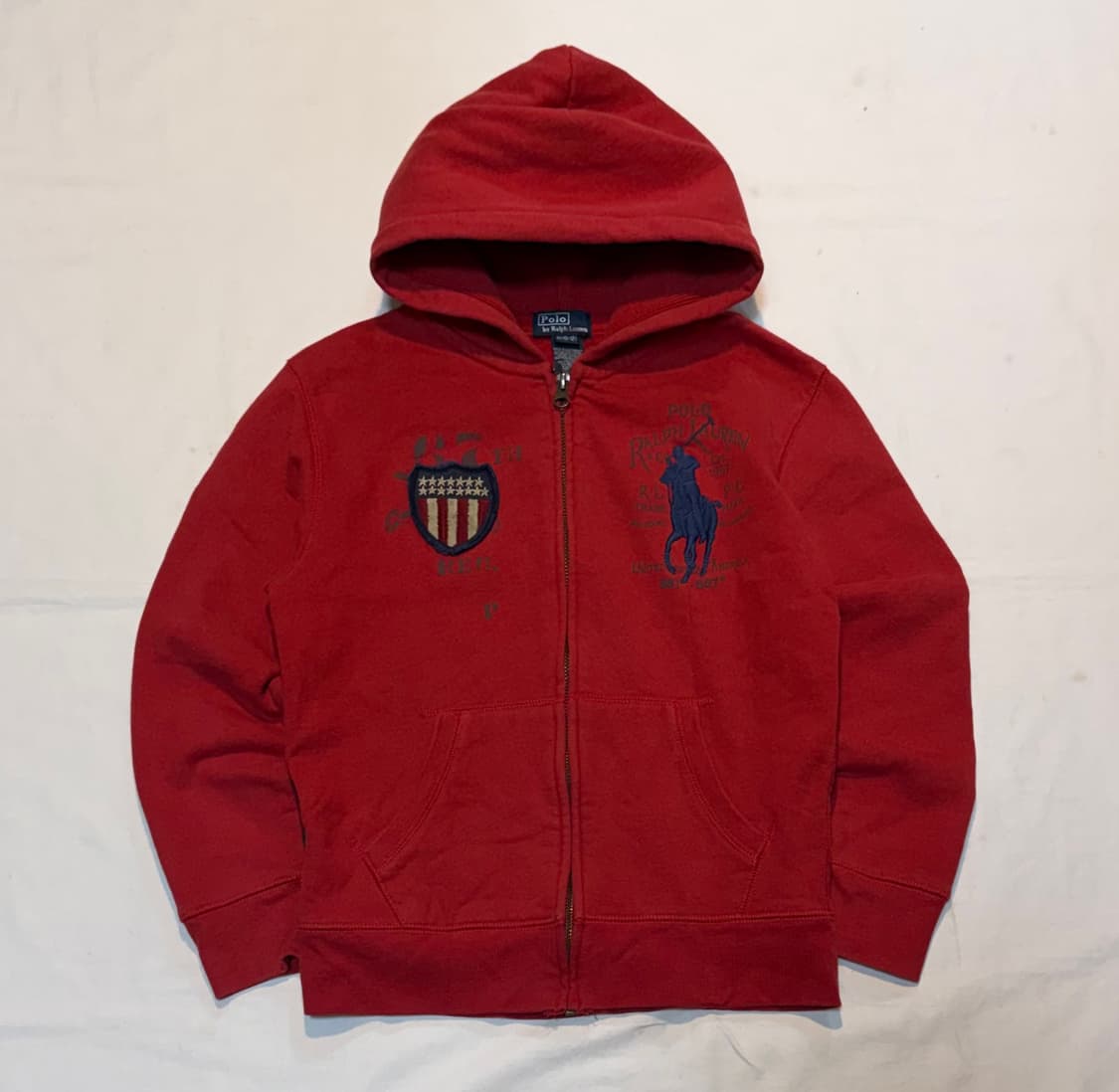 폴로 랄프로렌 빅포니 치프키프 성조기 후드집업 레드 상품이미지1