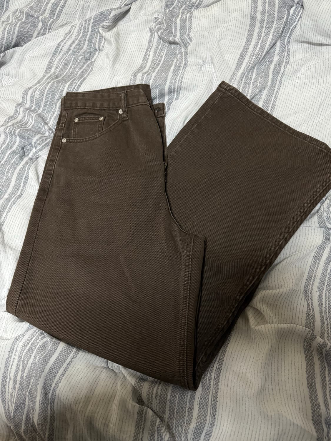 (M) 주앙옴므 가먼트 다잉 데님 팬츠 브라운 상품이미지3