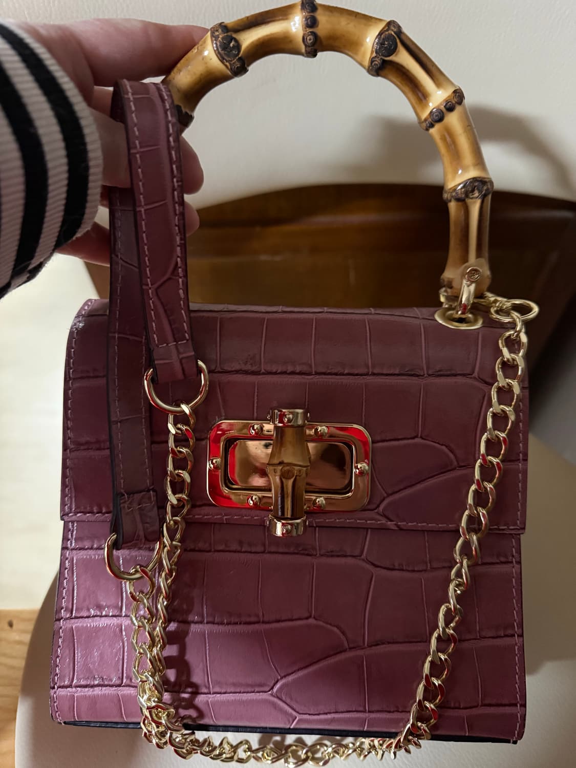 통가죽미니뱀부가방거의새거 상품이미지1