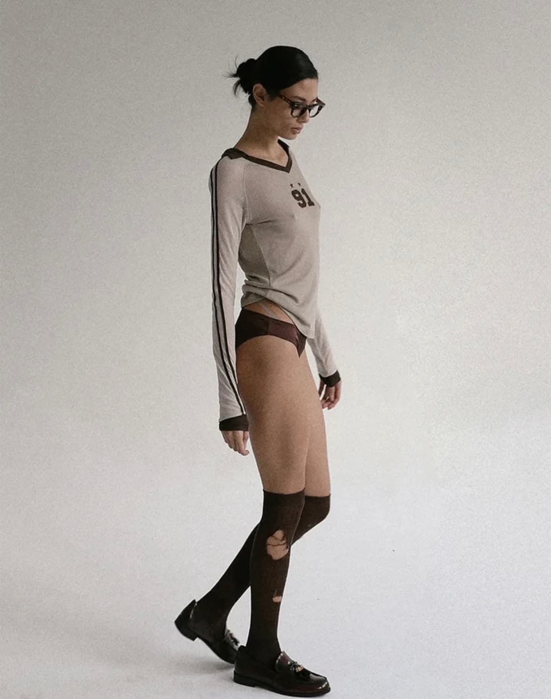 배드블러드) 카라 져지 긴팔 티셔츠 상품이미지7