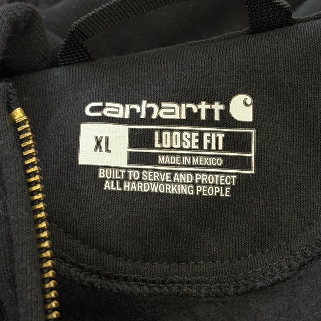 XL 칼하트 블랙 후드 집업 상품이미지4