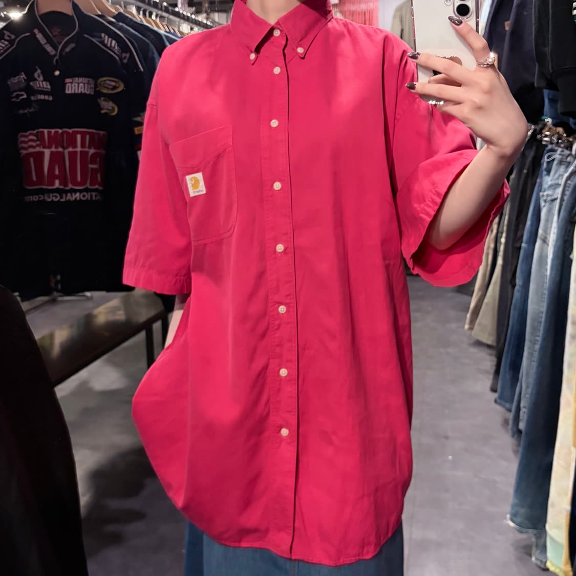[IM] Carhartt 칼하트 반팔 셔츠 핑크 상품이미지5
