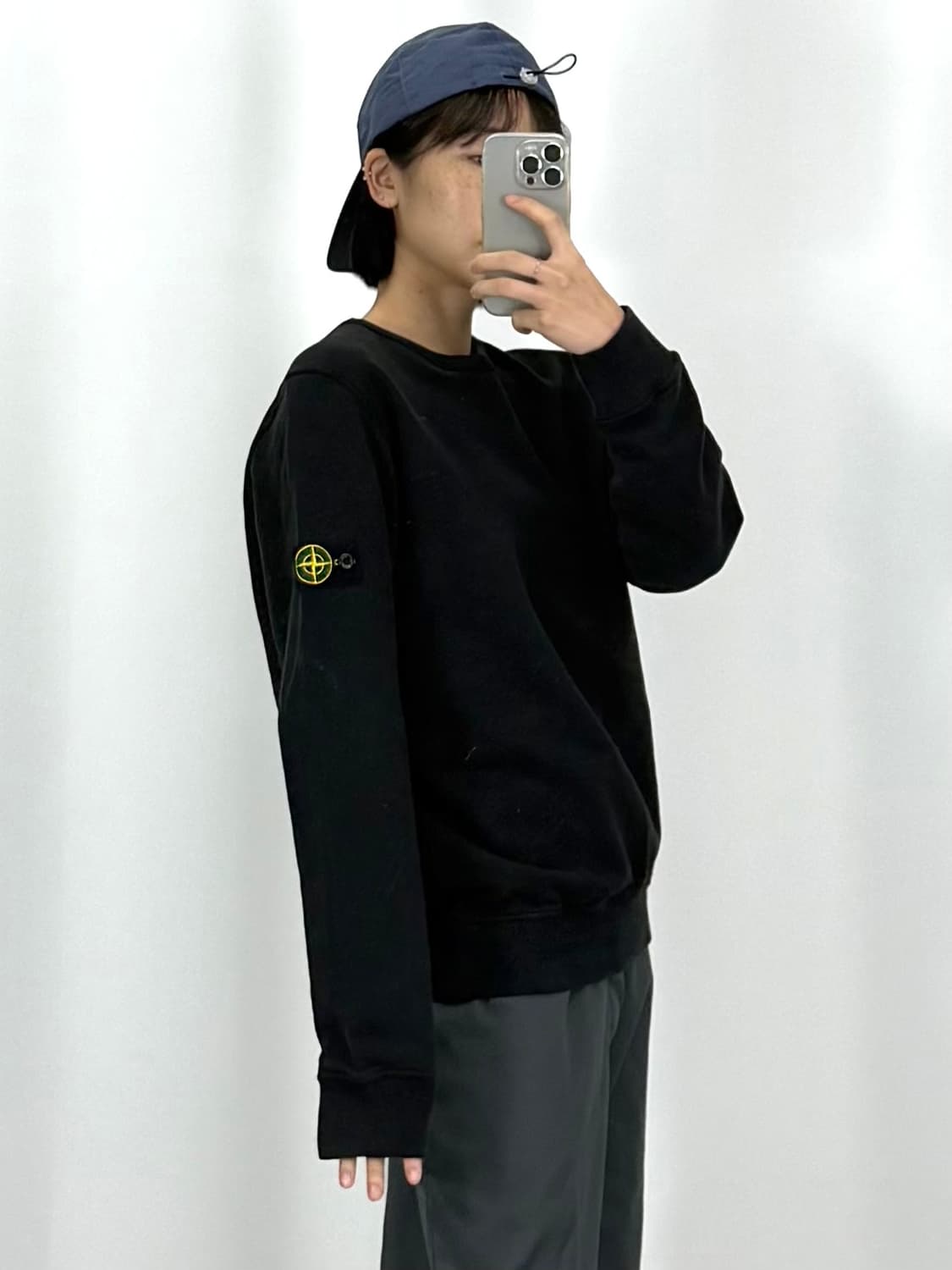 루키CK9750: 새상품 스톤 아일랜드 여성 블랙 맨투맨  상품이미지2