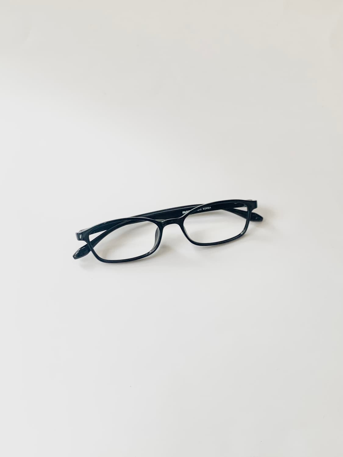 [픽키-618] 유광 딥블랙 사각 뿔테 안경 데드스탁 베이직 상품이미지2