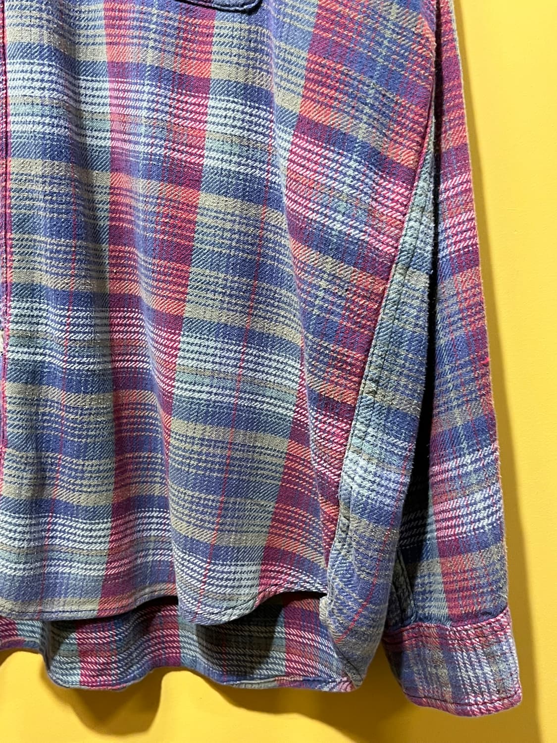 90s [XL] 올드 콜롬비아 빈티지 체크 플란넬 셔츠 상품이미지5