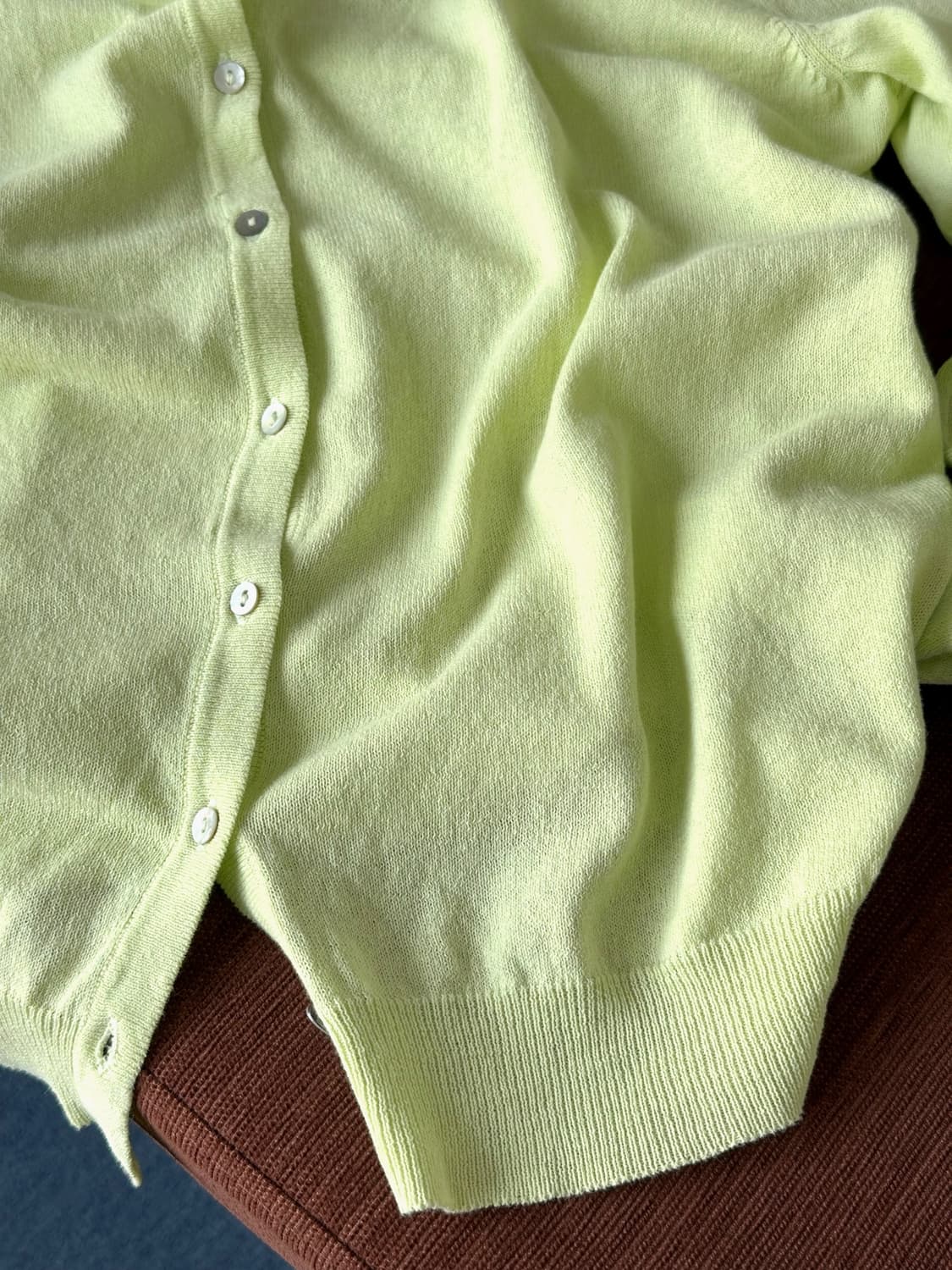 High gauge cotton lace design cardigan 상품이미지3