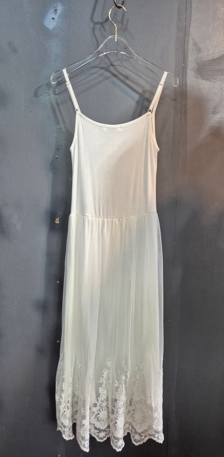 올리브데올리브 화이트 레이스 롱 끈원피스 S 상품이미지2