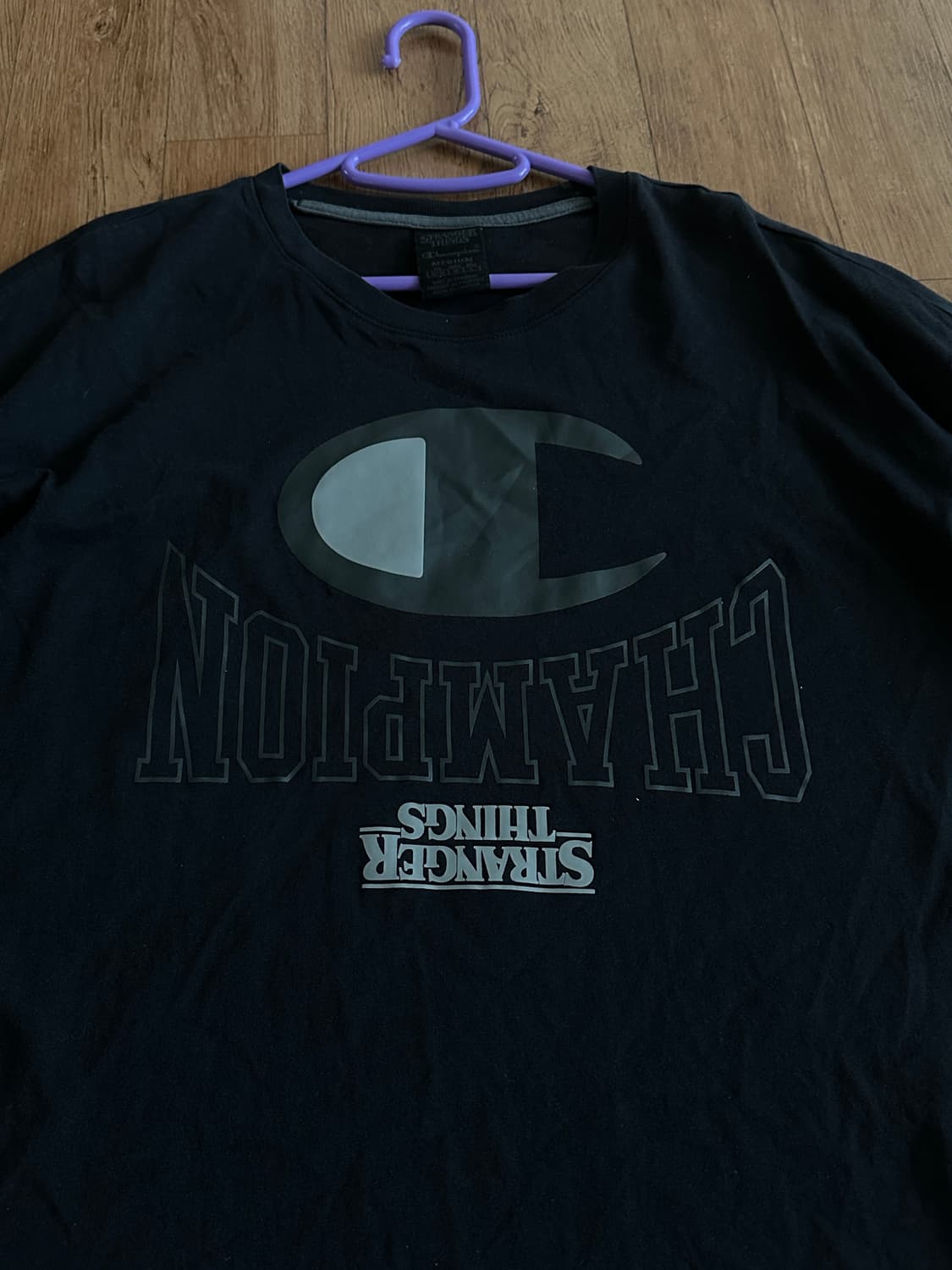 챔피온 x 기묘한이야기 반팔 티셔츠 M 상품이미지2