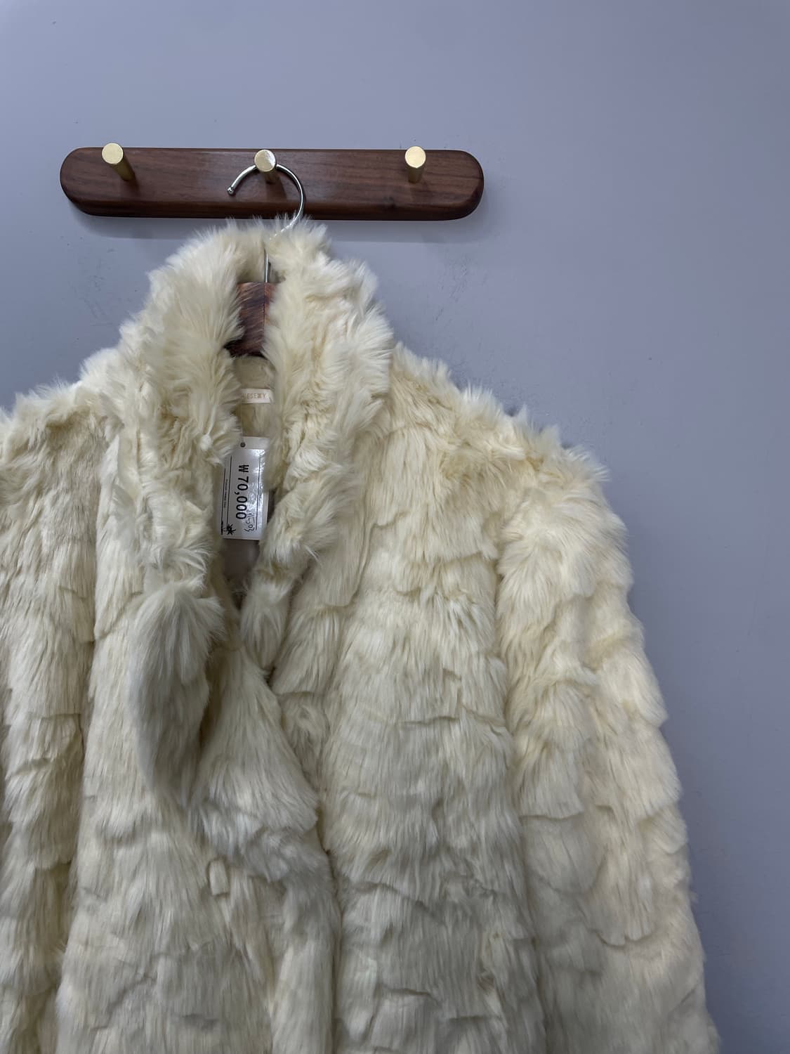 빈티지 퍼 미디 코트 H1503 상품이미지3