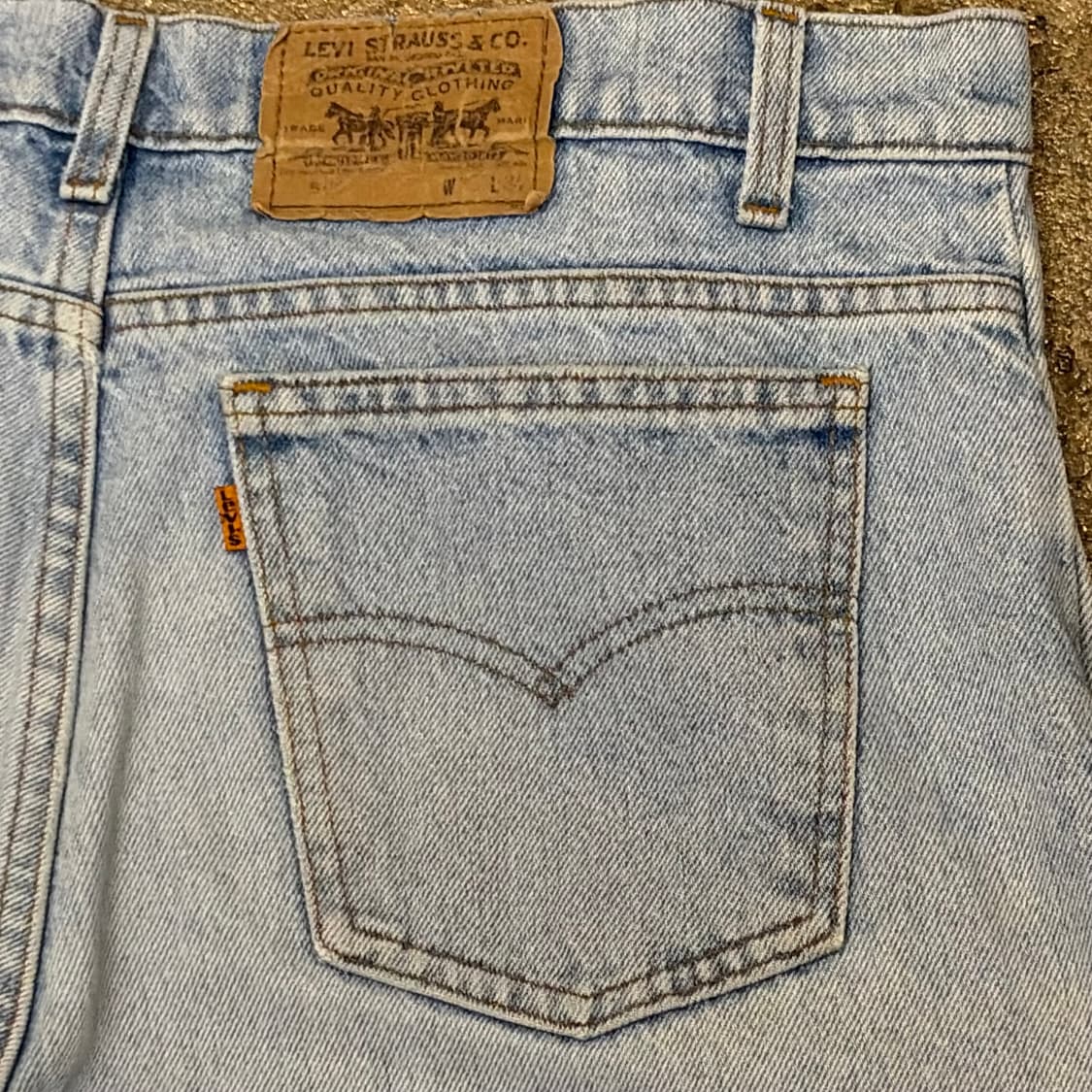 90s Made in USA  빈티지 리바이스 550 연청 청바지  상품이미지7