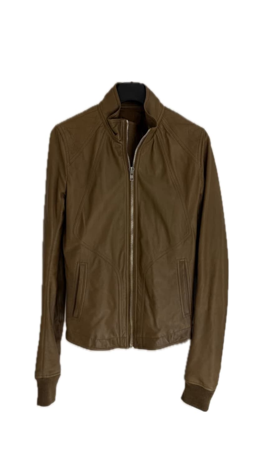 릭오웬스 intarsia 레더자켓 머스타드 46 상품이미지1