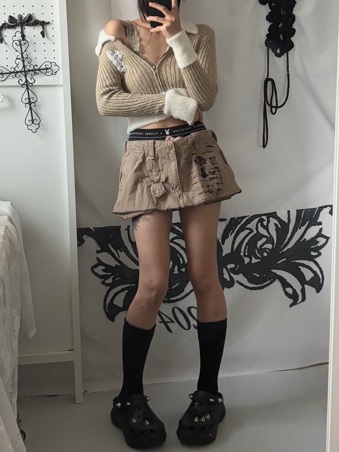 hurtremake Cross-Patch Cardigan Zip-Up 상품이미지8