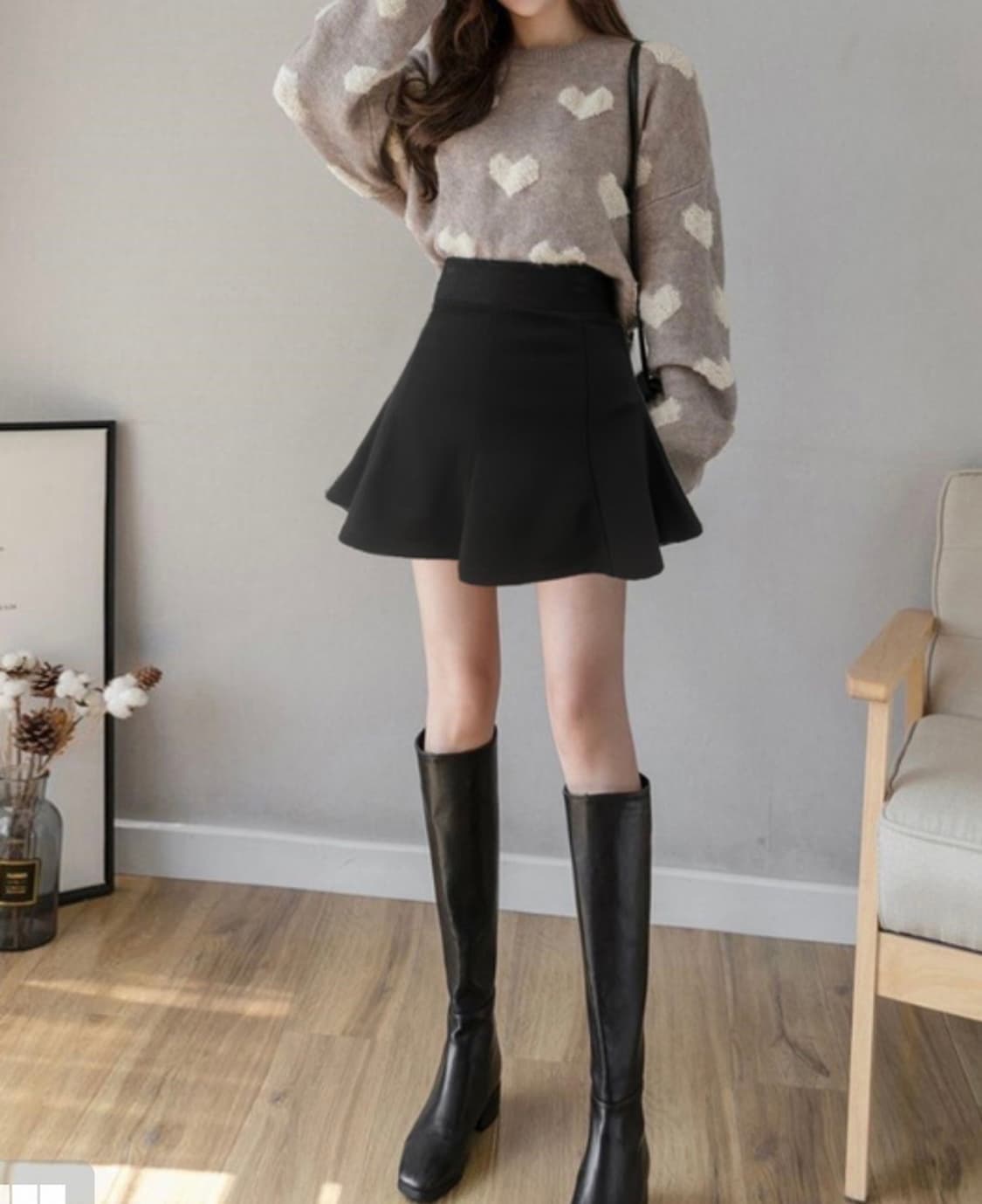 Grl 그레일 아이보리 미니 스커트 스나계 양산형 지뢰계 상품이미지3