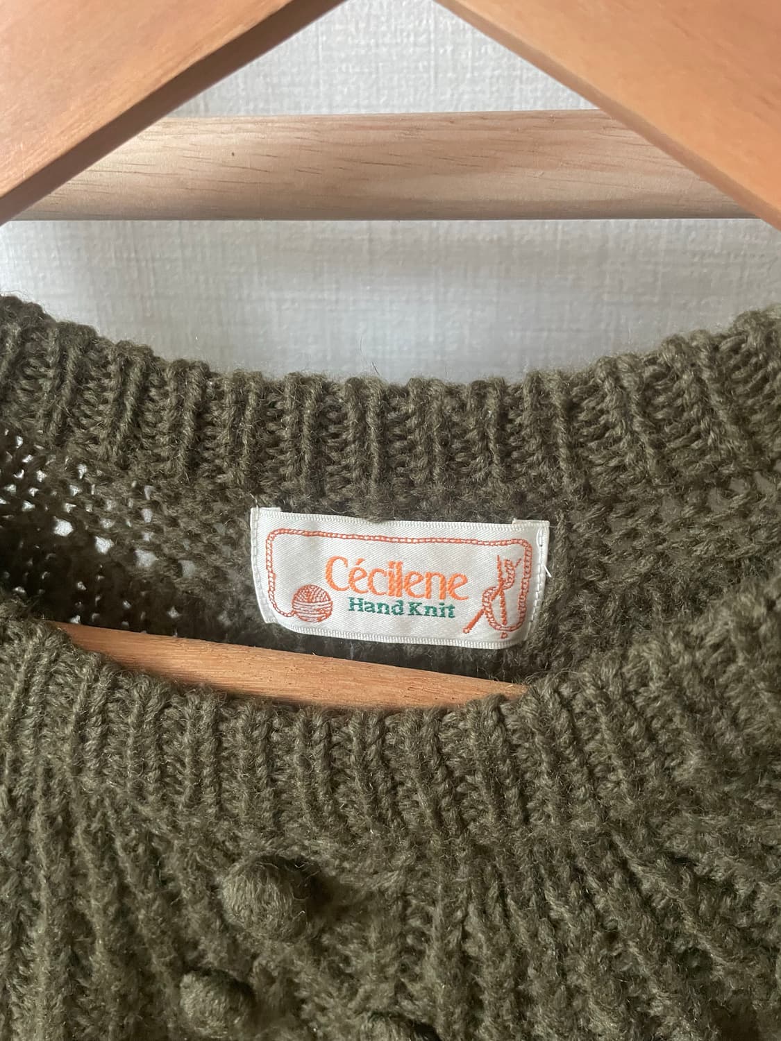 모리걸 빈티지 말차 폼폼이 울 니트 💚🍵 상품이미지3