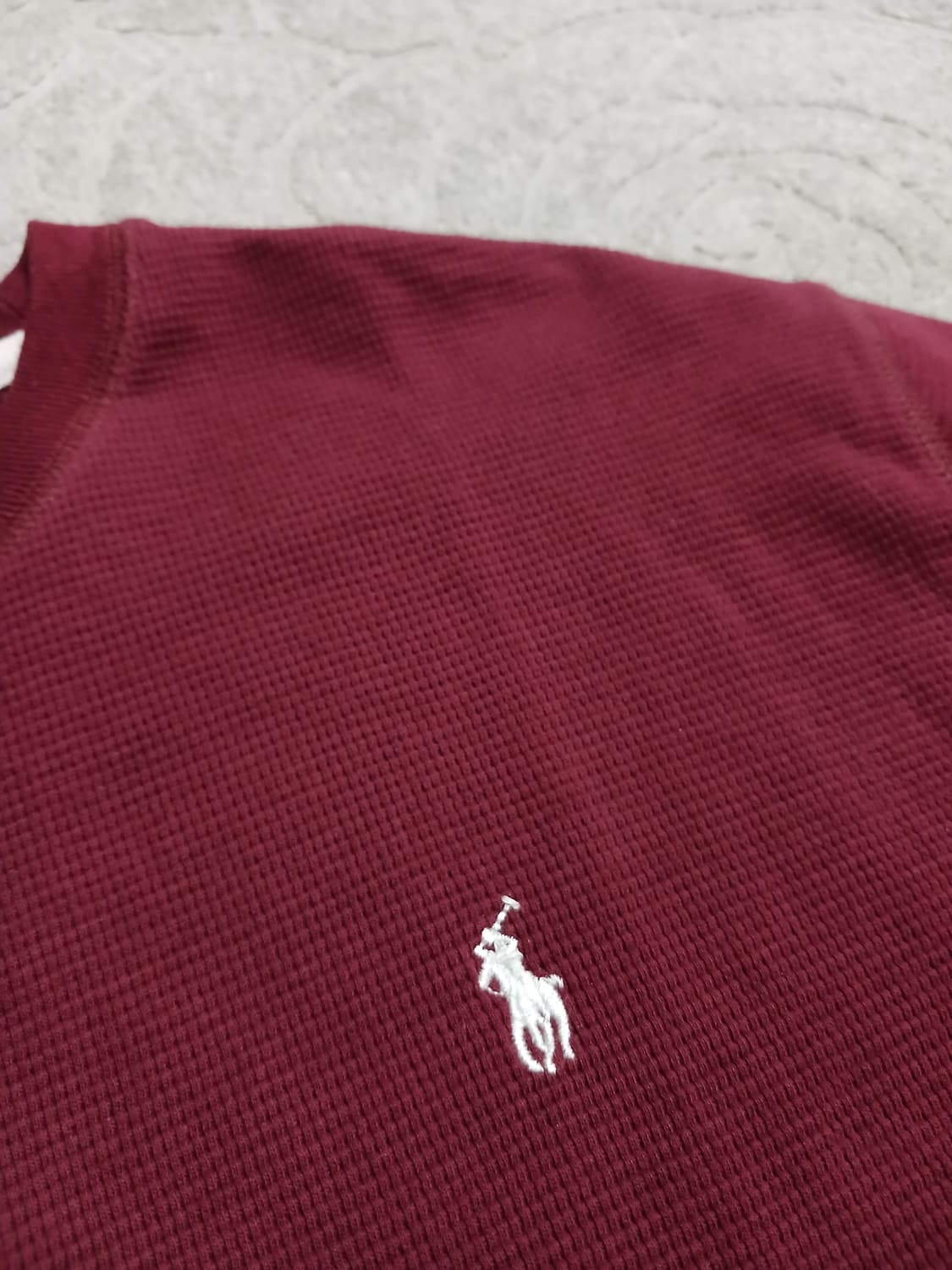 (새상품)폴로 랄프로렌 버건디 컬러 반팔티 L 상품이미지5