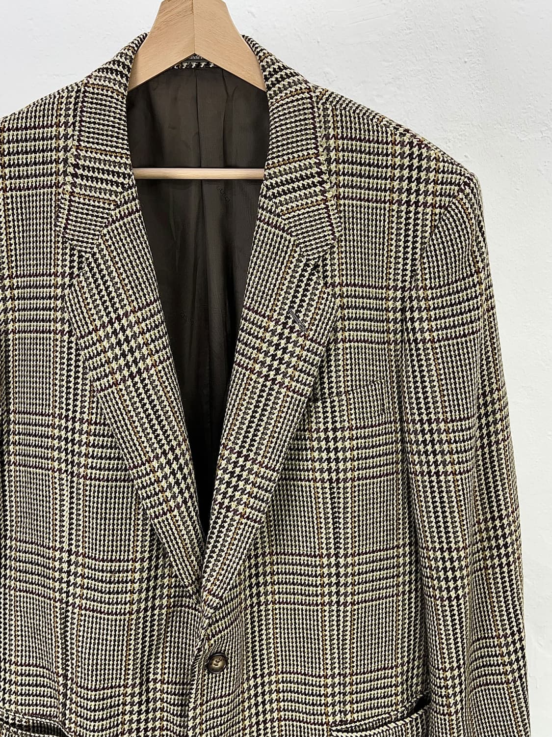 구찌 하운드투스 체크 2b 테일러드 블레이저 자켓 상품이미지3