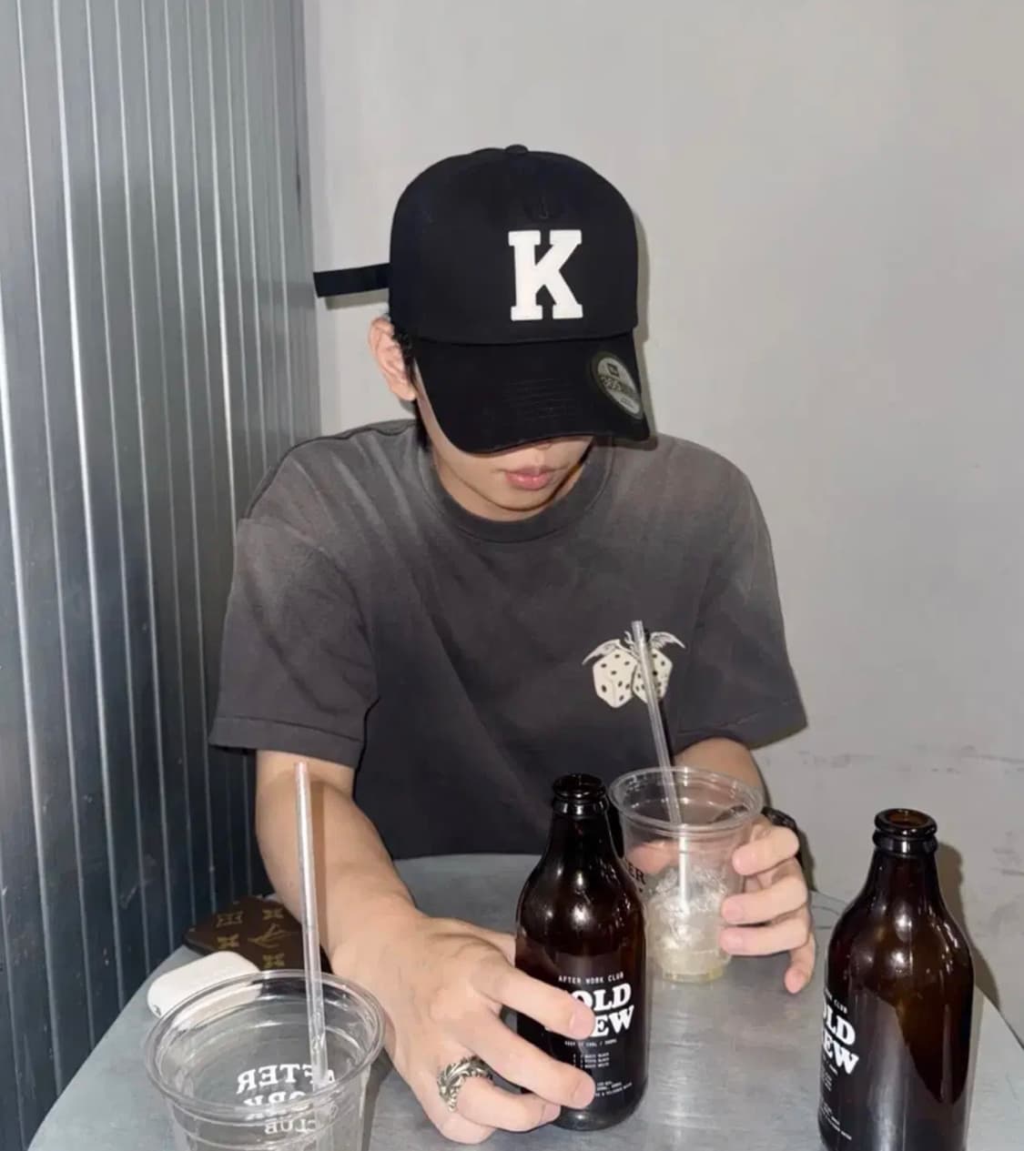 [OS] 카미엔 x 코인 서울 K로고 볼캡 블랙 상품이미지1
