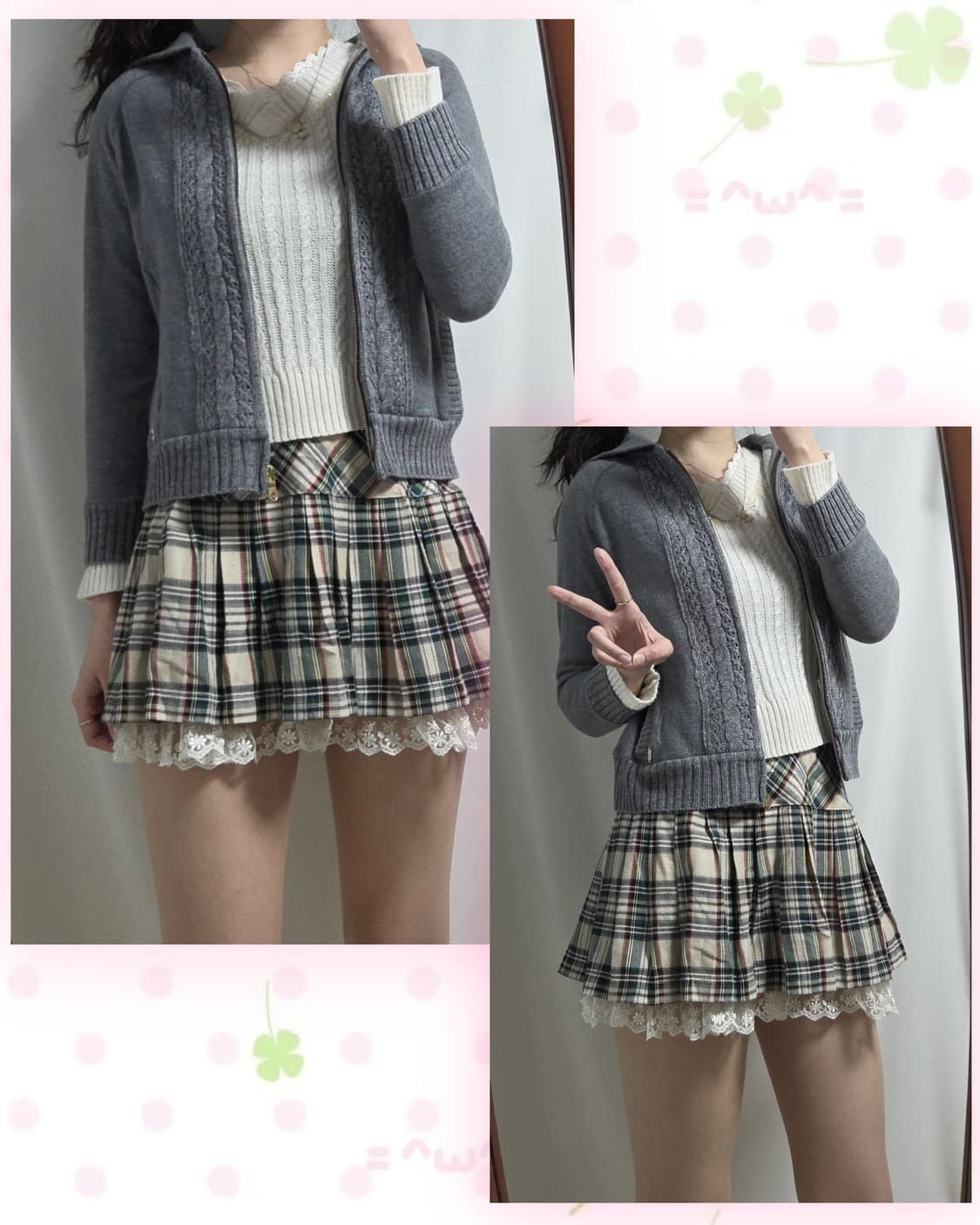 쿠미쿄쿠 그레이 모리 후드집업 상품이미지1