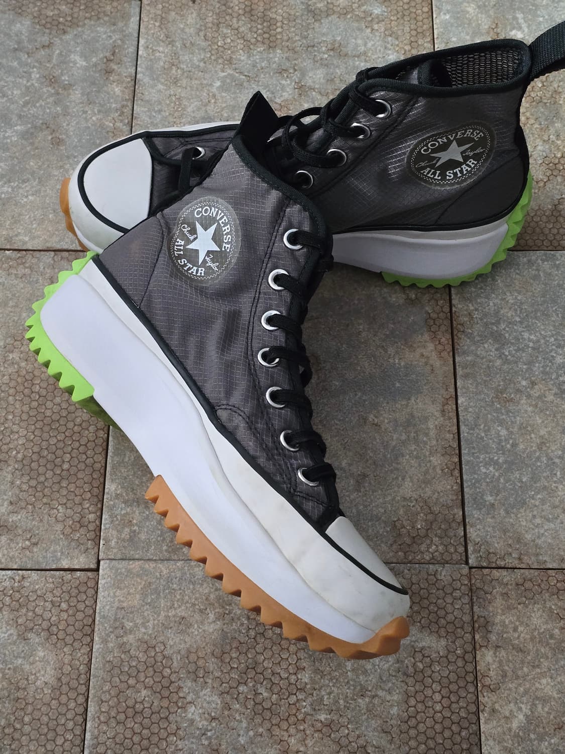 (240)컨버스 런스타 하이크 콘크리트 히트 블랙 하이  상품이미지4