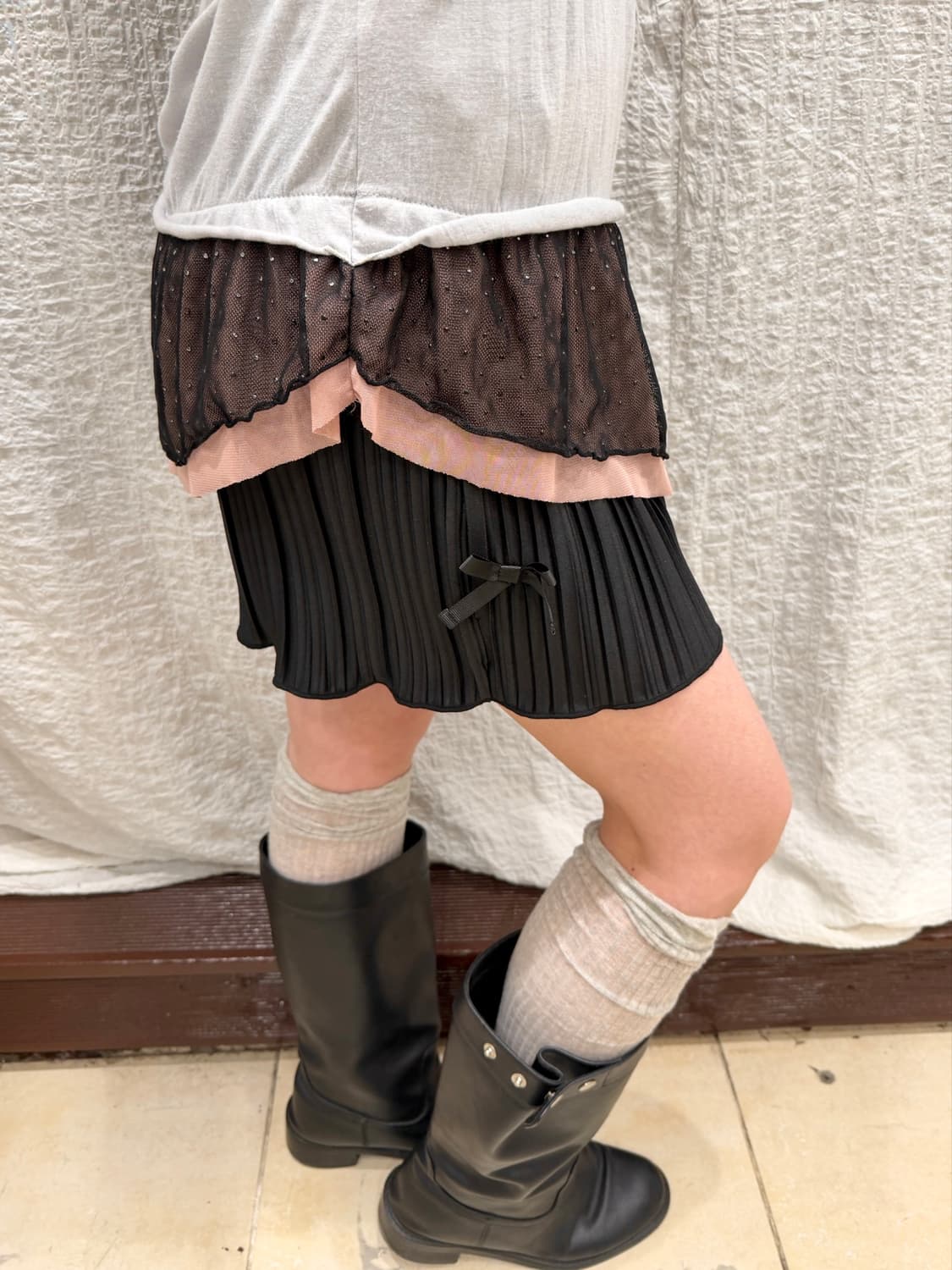 ribbon midi pleats pants 상품이미지1