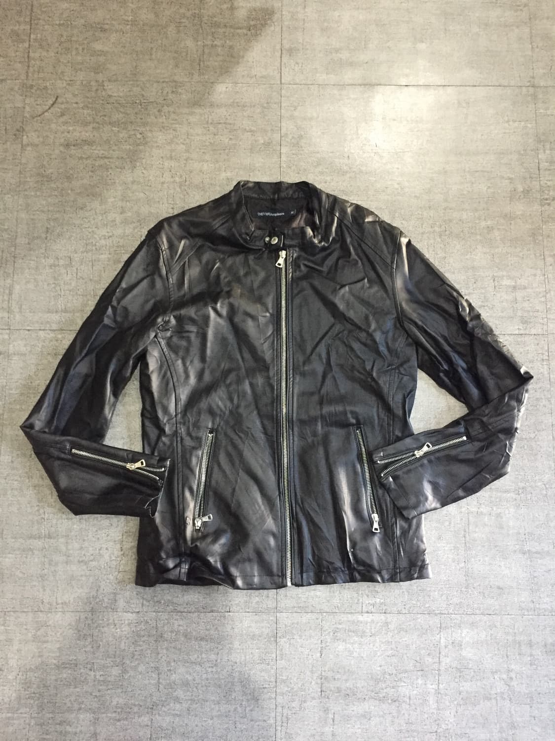 일본 Acquiesce 핀터깔y2k 올드스쿨락펑크 레더가죽자켓 상품이미지1