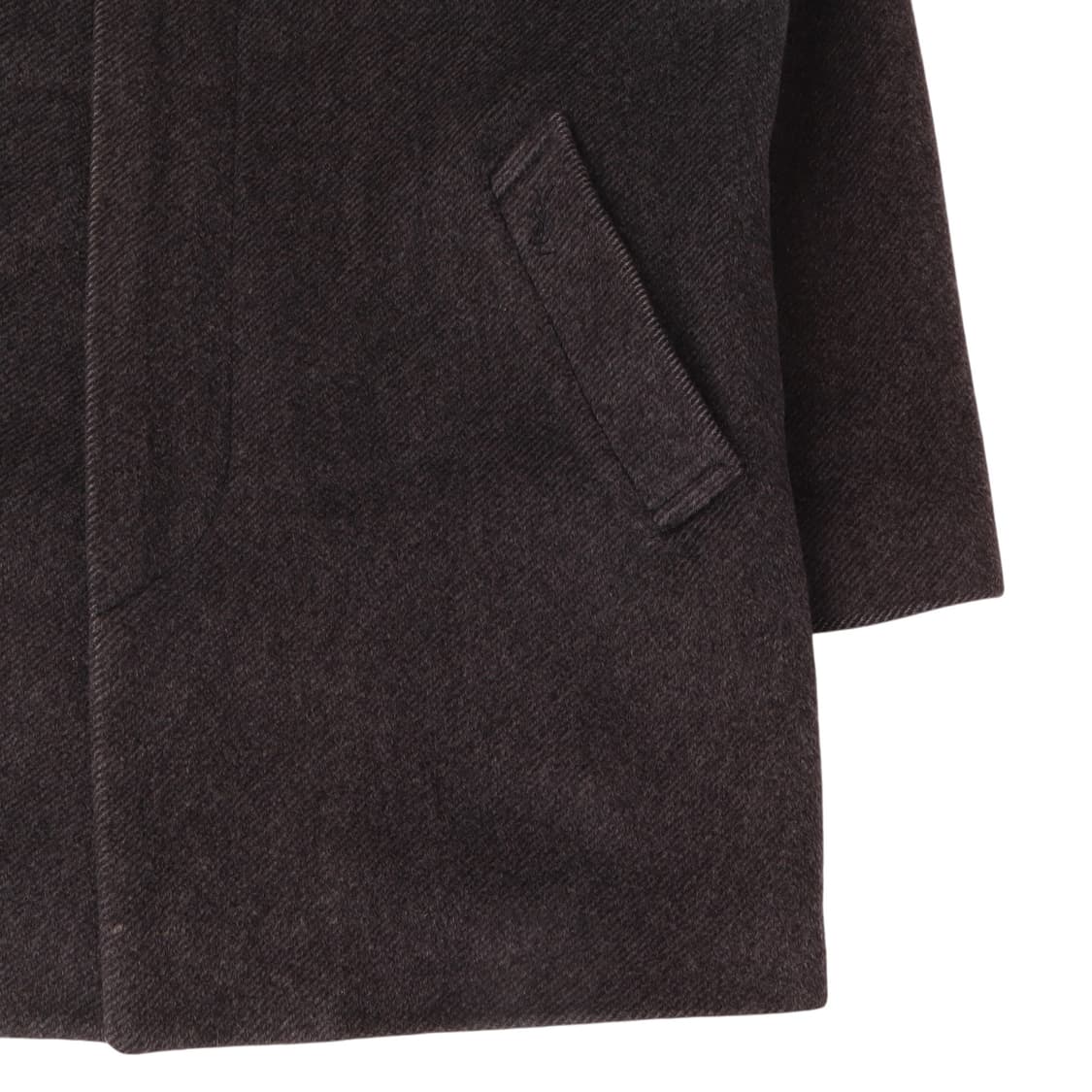 입생로랑 헤링본 ysl로고 울 하프 싱글 코트 상품이미지4