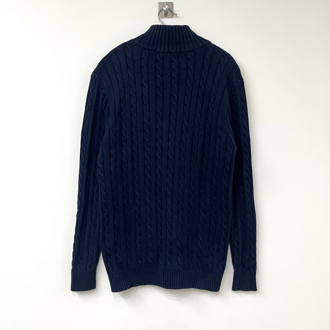 폴로 랄프로렌 골드 포니 네이비 꽈배기 니트 집업 상품이미지3