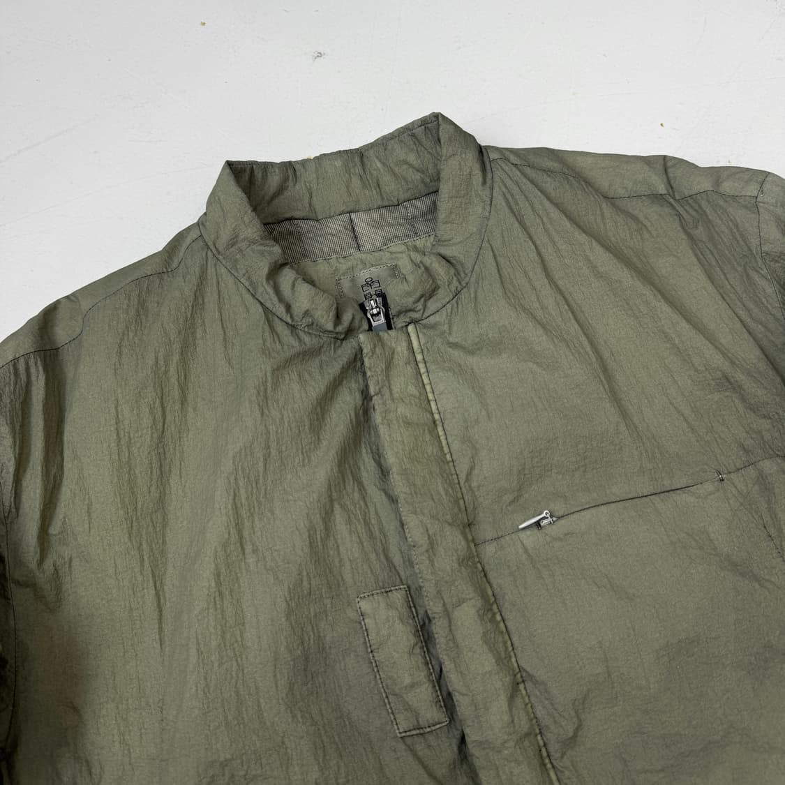 폴리테루 하이커 다이드 고프코어 카키 나일론 점퍼 자켓 상품이미지3