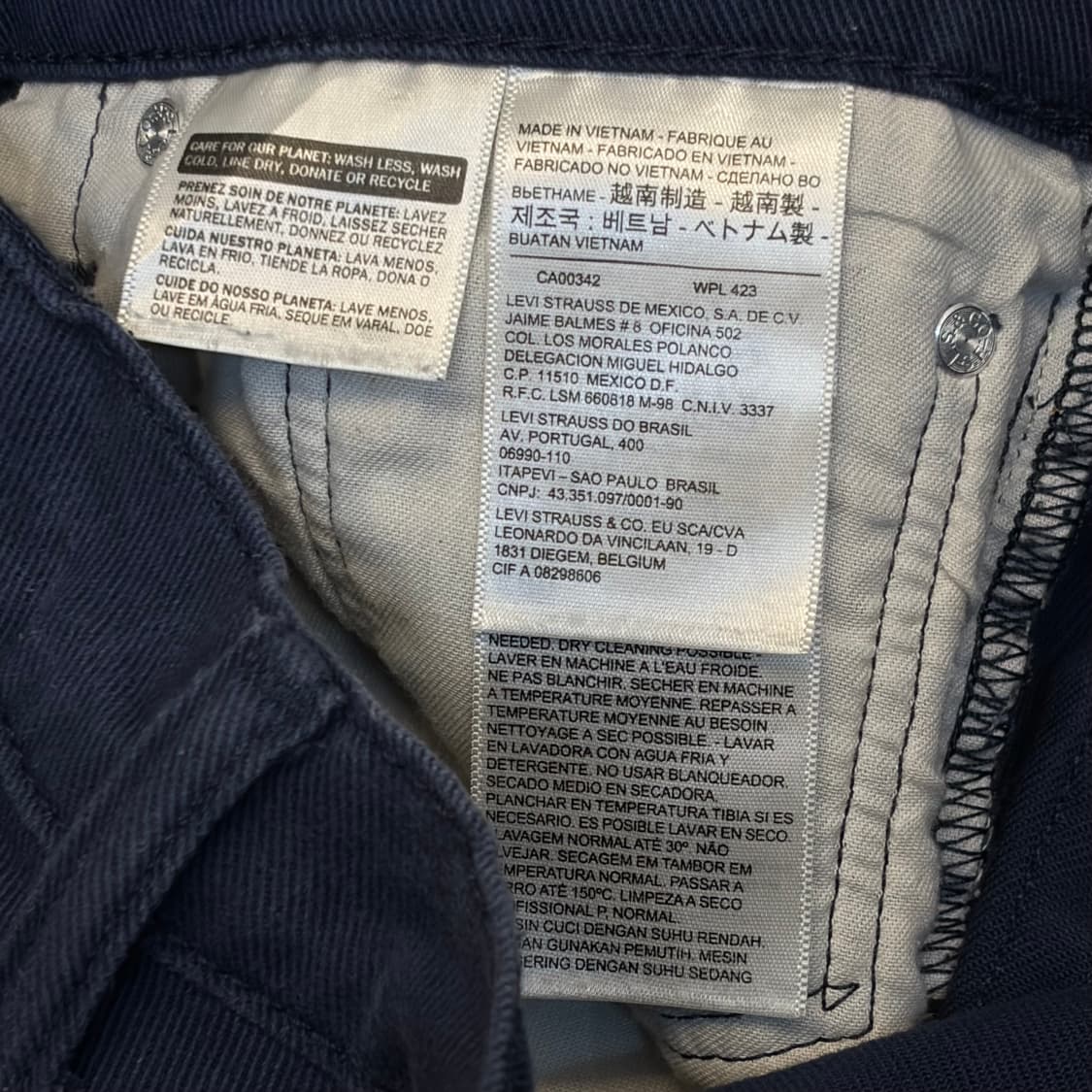 00s 미국 빈티지 리바이스 511 네이비 블루 청바지 상품이미지9
