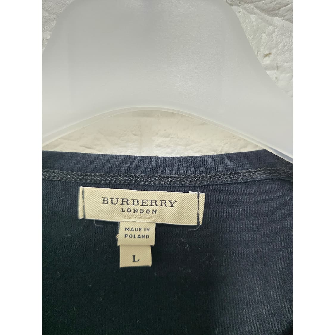 버버리 여성 블랙 L사이즈 코튼 티셔츠 상품이미지2