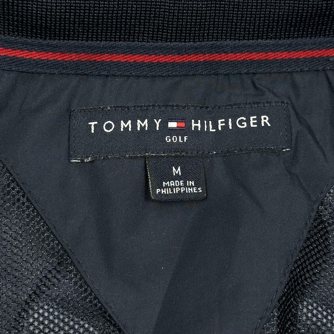 타미힐피거 올드스쿨 반집업 우븐 웜업 네이비 실측L 상품이미지4