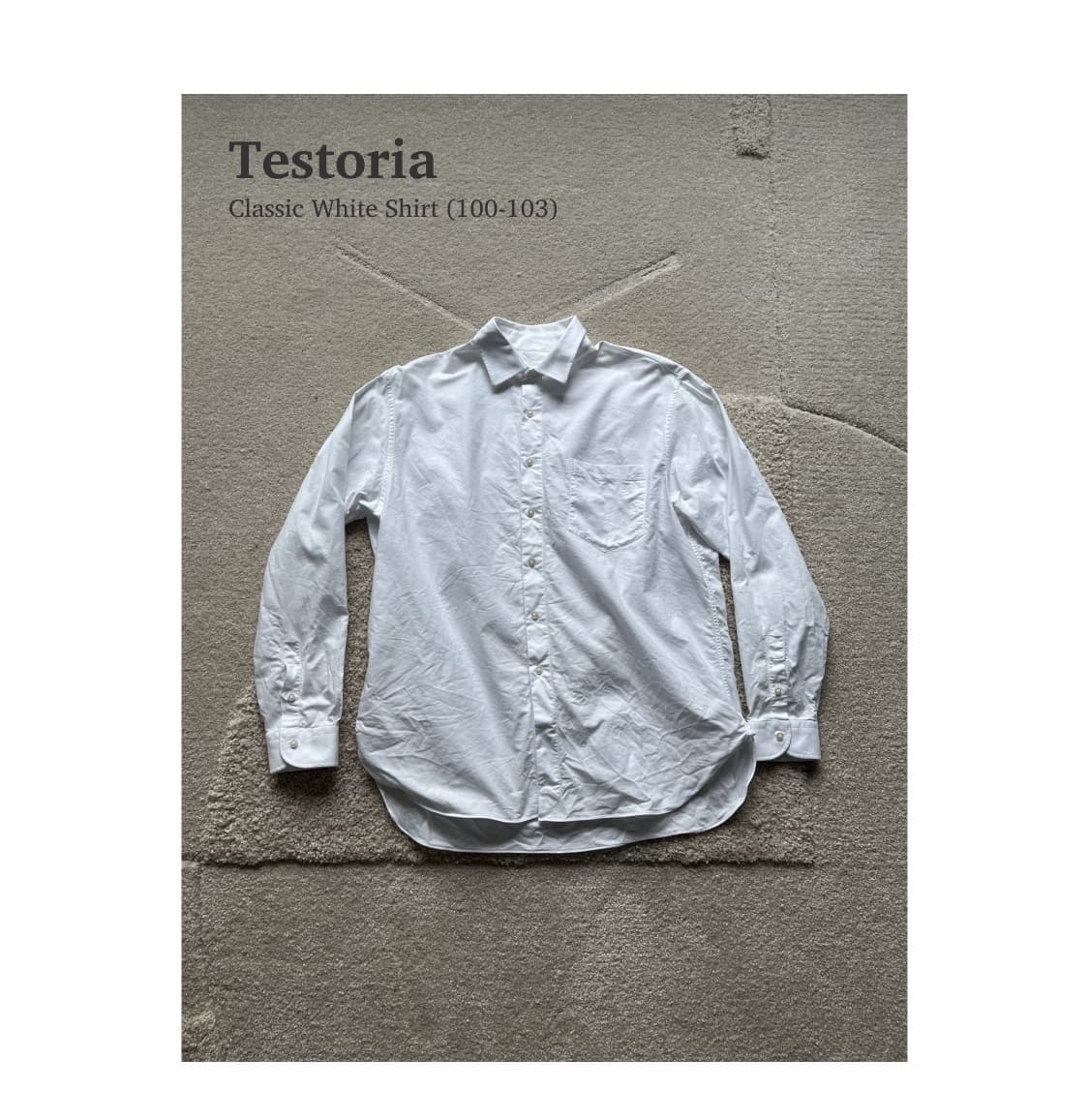 테스토리아 클래식 화이트 셔츠 (100-103) 상품이미지1