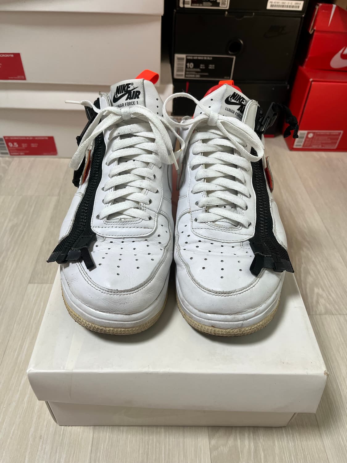 나이키x아크로님 포스 흰/주 상품이미지2