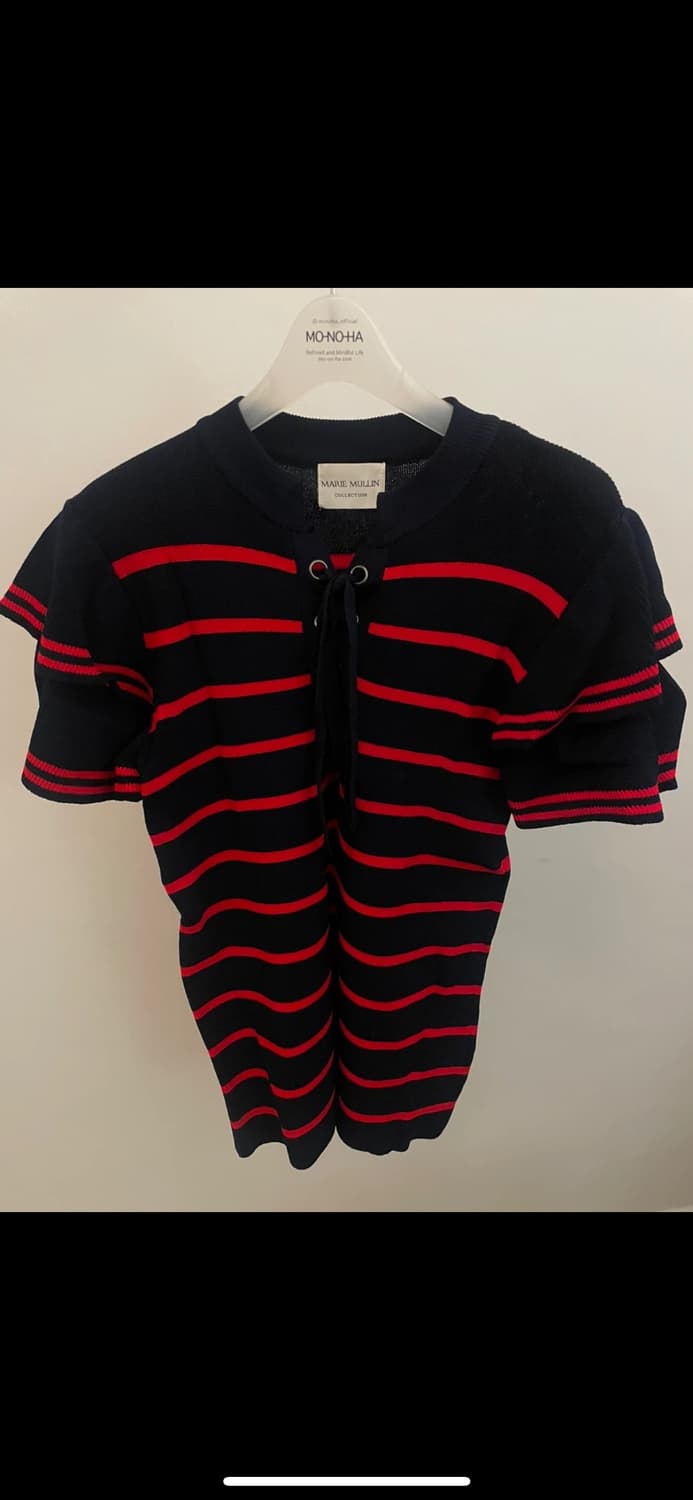 연말룩 ! 마리뮬린컬렉션  스트라이프 니트 상품이미지1