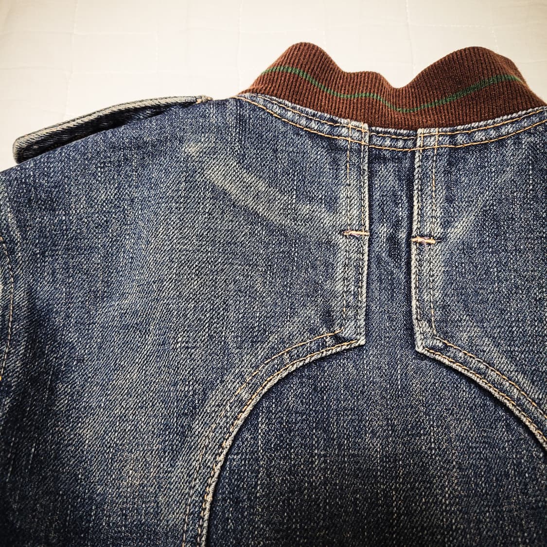'00s archive Panel Denim Military Jacket 상품이미지2